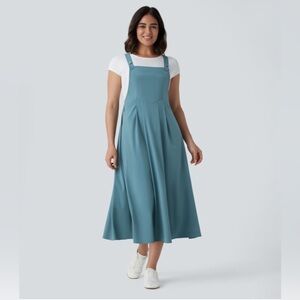 HALARA Breezeful Pockets Flowy Quick Dry Stone Blue Midi Dress A-line